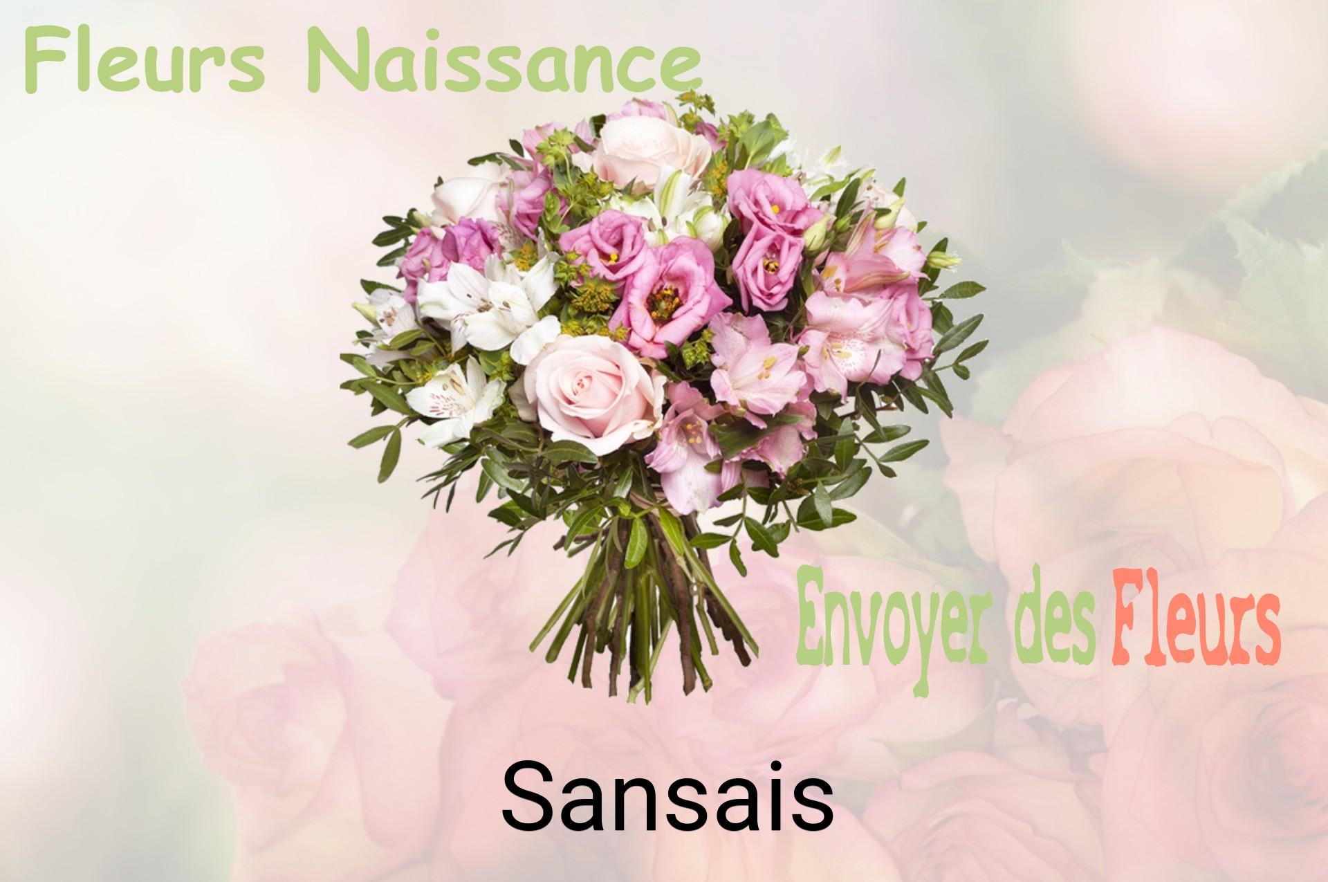 Bouquet de fleurs de naissance livré à Sansais